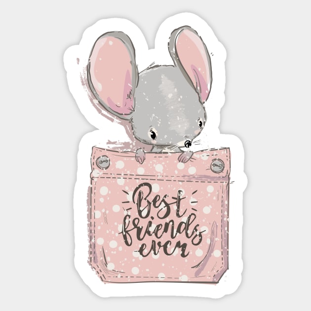 Pocket Mouse Sticker by EveFarb